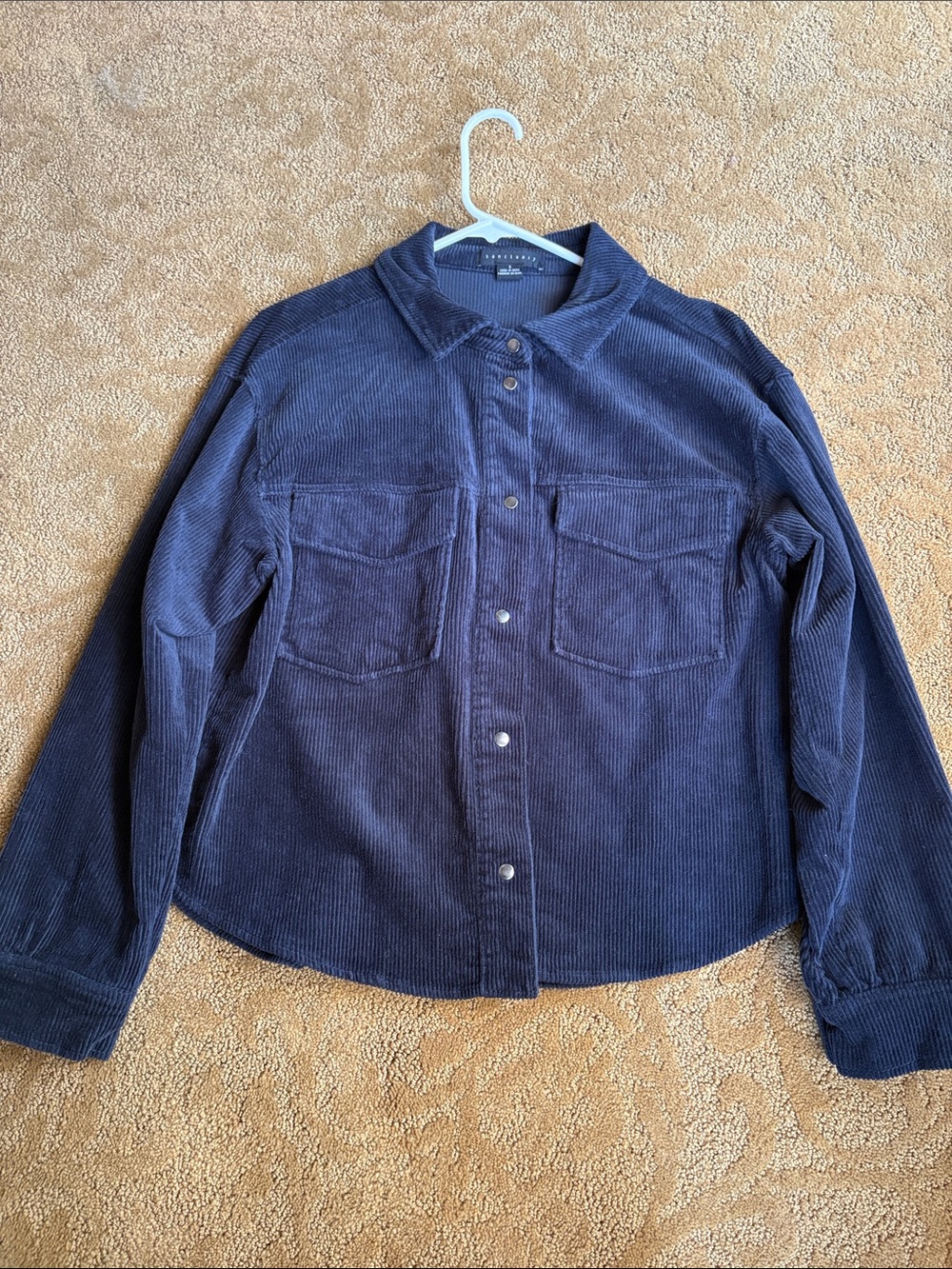 Sanctuary Navy Corduroy Button-Front Jacket